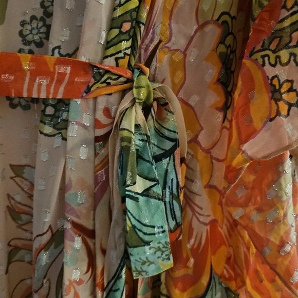 River Island Multicolor Floral Kimono with Belt - Picture 4 of 6
